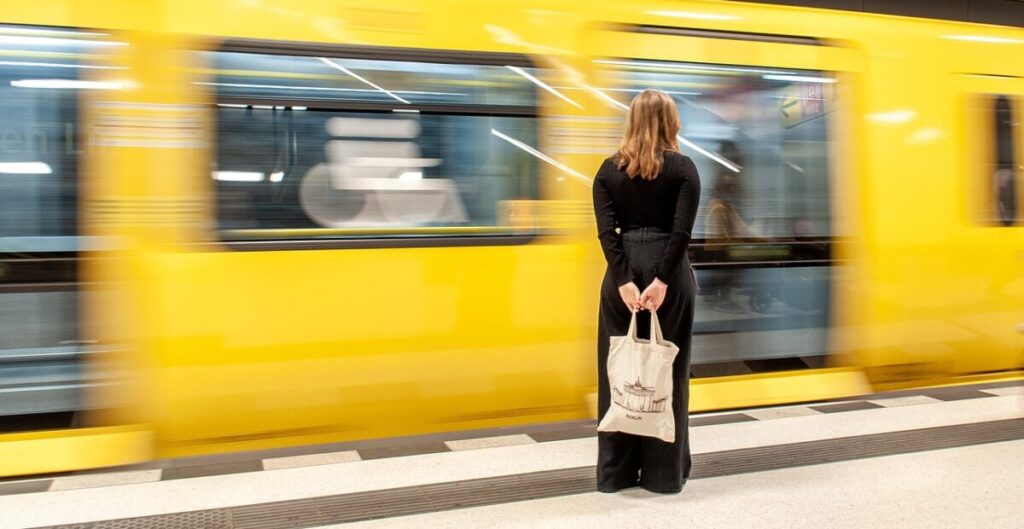 woman, train, subway, transport, person, station, train, train, train, train, train, subway, subway